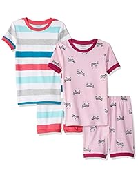 Conjunto de pijama de manga corta de 4 piezas para niños y niños de   Essentials