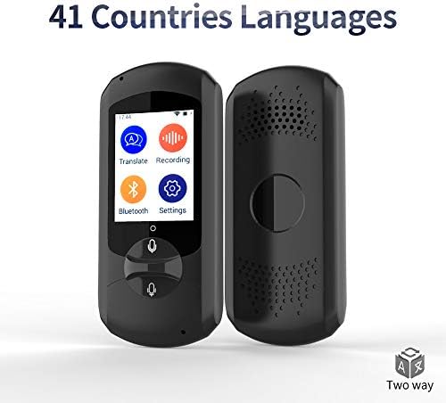 Language Translator Device,Real-time Two-Way Foreign Speech/Text WiFi&4G 2.4 inch IPS Touch Screen for Travelling Abroad Learning Off-Line Shopping Business Chat Recording Translations๏ผBlack๏ผ