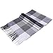 Saferin Women Men Cashmere & Lambwool Plaid Soft & Warm Scarf with Gift Box
