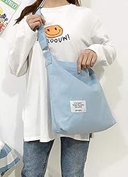 Covelin Women's Retro Large Size Canvas Shoulder
