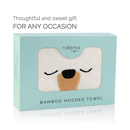 Ultra Soft Baby Hooded Towel | Extra Large and Super Absorbent Hooded Bath Towel for Babies,Toddlers | Rayon from Bamboo Baby Towel | Perfect Baby Shower Gift for Boys and Girls by Natemia - Thumbnail 3