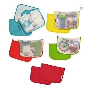 New Diaper Bag Organizer Pouch Set with Zippers, 27Baby Color Coded and Labeled, Snacks, Toys, Clothes, Diaper Bags, Baby Wipes, Travel Friendly, Storage Compartments Baby Shower Gift Organizer