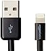 AmazonBasics Lightning to USB A Cable - Apple MFi Certified - Black - 4 Inches/10 Centimeters