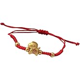 TengRiah 2026 Year of The Horse Red Rope Hand-Woven Bracelet Adjustable Zodiac Animal Feng Shui Horse Lucky Wealth Charm Bracelet Spring Festival New Year Jewelry Gift