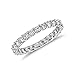 NYC Sterling 2.50mm Sterling Silver 925 Cubic Zirconia Eternity Engagement Wedding Band Ring