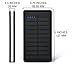 CSJ Sound Solar Power Bank with Connectors and LED USB Light for Smartphones - Red