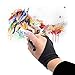 Artist Glove for Drawing Tablet Artist's Drawing Glove with Two Fingers for Graphics Drawing Tablet (1 Unit of Free Size, Good for Right Hand or Left Hand) (M)