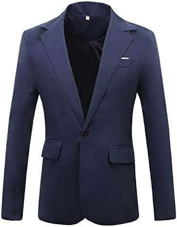 MIEDEON Mens Slim Fit Casual One Button Blazer Jacket