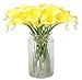 Duovlo 20pcs Calla Lily Bridal Wedding Bouquet Lataex Real Touch Artificial Flower Home Party Decor (Yellow)
