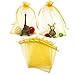 G2PLUS Organza Bags 4×6 Inches, 100PCS Gold Organza Gift Bags with Drawstring, Sheer Mesh Jewelry Pouches, Sheer Candy Bag for Christmas, Wedding Party Favors