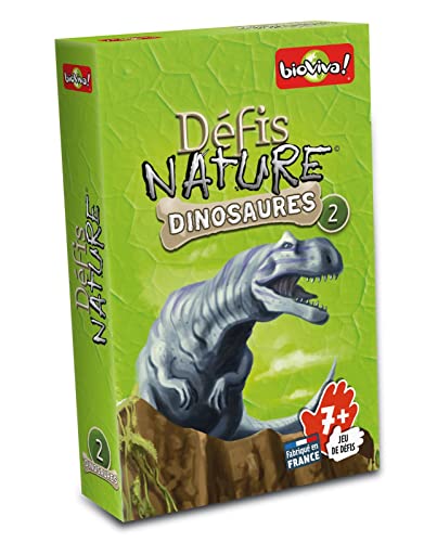 Bioviva 0101013114 - Gioco Carte Défis Nature (Sfide della Natura), Dinosauri 2 (Versione Francese)