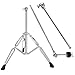 Topeakmart 2 Pack Boom Cymbal Stand Drum Hardware Percussion Double Braced Tripod Holder