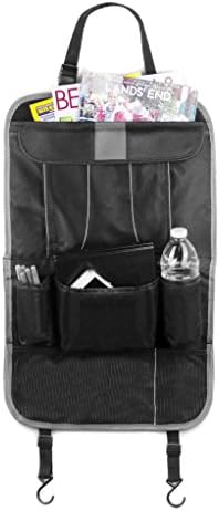 Backseat Car Organizer for Kids with iPad Tablet Holder, Multiple Use as Anti Kicking Mat &amp; Auto Backseat Protector Big Storage Bag