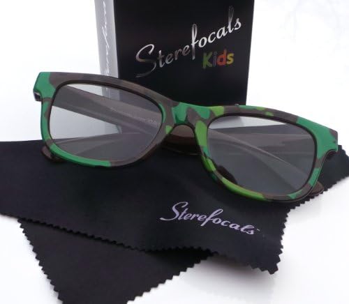 Sterefocals Kids Military Camo Passive 3D TV/Cinema Designer Glasses.