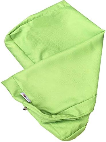 QQbed Outdoor Patio Chair Washable Cushion Pillow Seat Covers 20"x18"X4" - Replacement Covers Only (8 Pack 20"X18", Greenery Green)