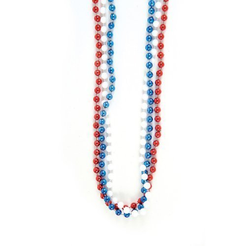 ~ 12 ~ Red, White and Blue Bead Necklaces ~ 33