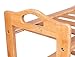BirdRock Home 3 Tier Free Standing Shoe Rack with Handles | Bamboo | Wood | Closets and Entryway | Organizer | Fits 9 Pairs of Shoes