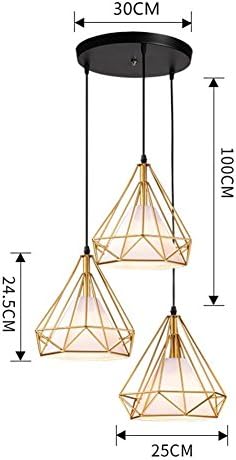 Pendant Lights diamond shape lamp wrought iron pendant light metal frame fabric Suspension lighting Dinning Room Bar Cafe Restaurant , 2