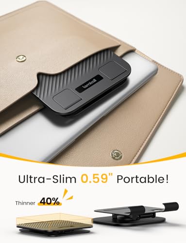 Lamicall Adjustable iPad Stand for Desk - [Ultra-Slim Foldable][360°Rotation] Tablet Stand with Heavy-Duty Base, Tablet Holder Gifts for 4.7-13" Devices, 2025 iPad Pro Air Mini, Kindle, iPhone 17 Pro