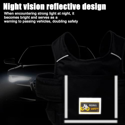 Funmo Motorcycle Seat Belt for Kids, Motorcycle Belt for Kids, Adjustable Motorcycle Safety Belt with Reflective Strips, Suitable for Children Between 2-12 Years
