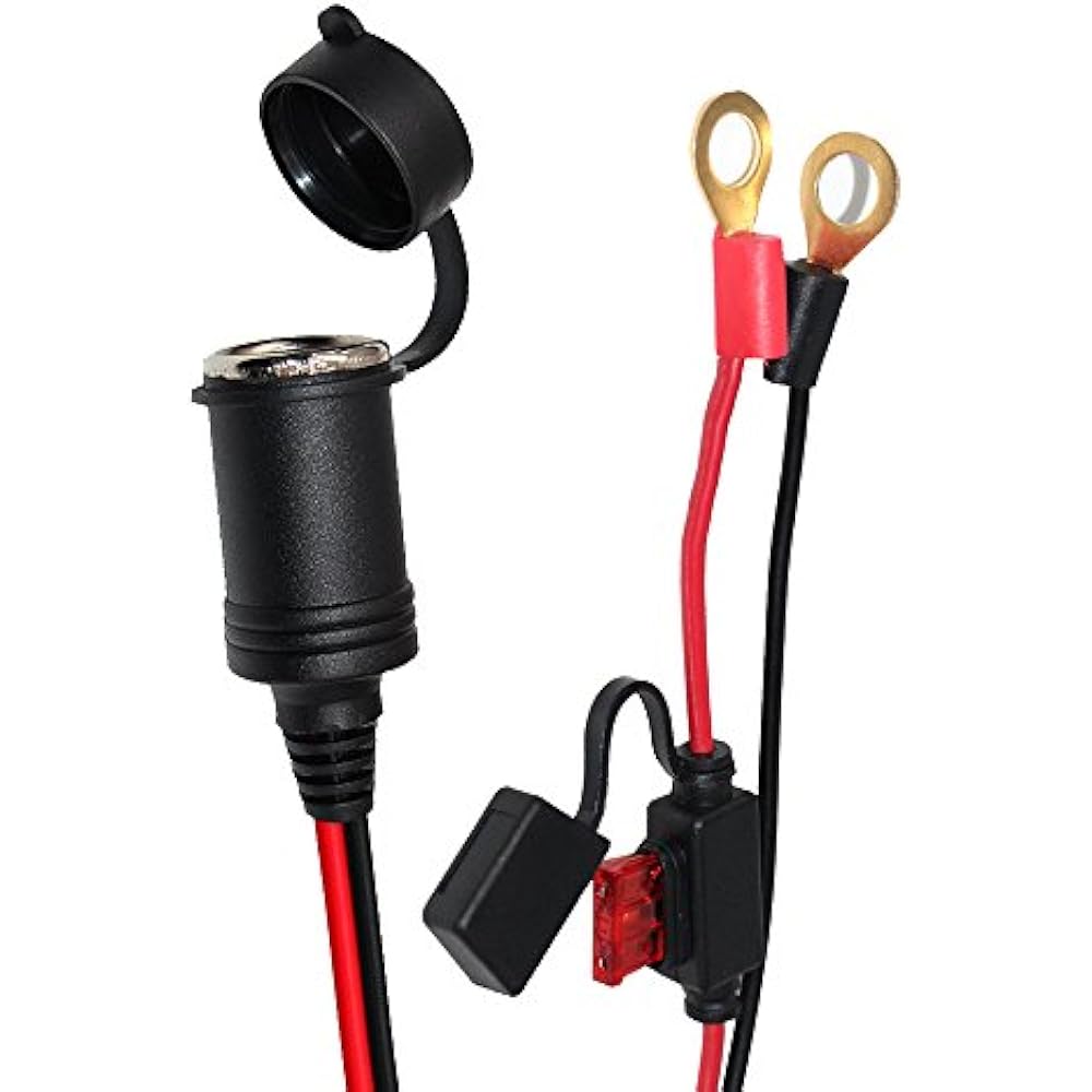 12V Car Cigarette Lighter Female Plug Extension Socket 3 FT With O Ring