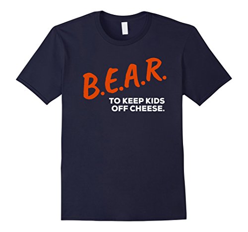 Mens Chicago Football Keep Kids Off Cheese Dare T Shirt 3XL Navy