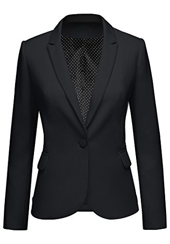 Arnsht Women's Spring Fall Business Casual Blazers Long Sleeve Notch Lapel Trendy Work Office Blazer Jackets Outerwear White Xl