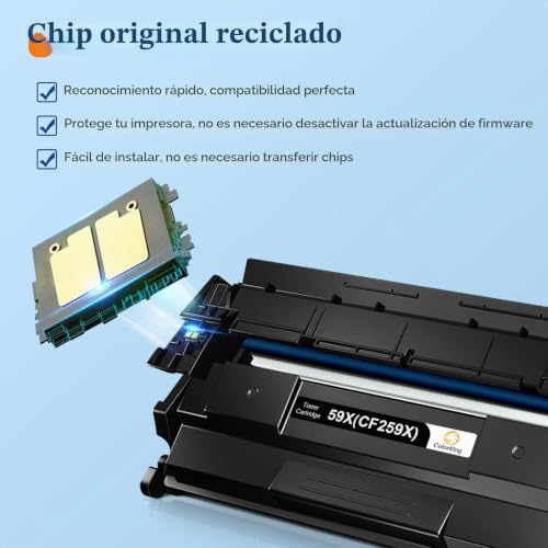 ColorKing [With Chip] Compatible for HP 59X CF259X Toner Cartridge High 10,000 Pages, for HP LaserJet Pro M404N, M404DN, M404DW, M304A, MFP M428DW, M428FDN, M428FDW, Black