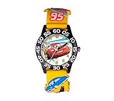 Disney Boys' Cars 3D Plastic Yellow Time Teacher Watch