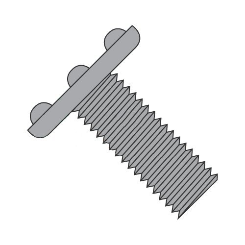 6-32 x 3/8" Weld Screws/Nibs On Top of Head/Steel/Plain (Carton: 5,000 pcs)