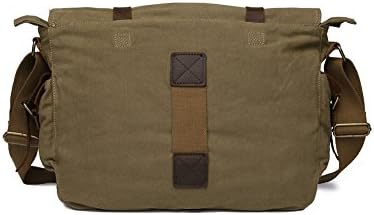 sechunk vintage military leather canvas laptop bag messenger bags medium