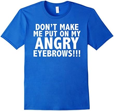 Mens Angry Eyebrows T-Shirt Small Royal Blue