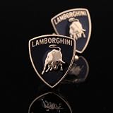 abanyan Car Logo Cufflinks (Lamborghini Logo Black & Gold Cuff links)