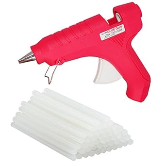 billionBAG Glue Gun 40 Watt Hot Melt Electronic Glue Gun, High Tech Heating Technology, For Art Craft/DIY/Woods/Paper/Cloth/Science Projects/School Projects (Red,4 Glue Gun Stick Included)