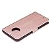 Lomogo Leather Wallet Case for Moto G6 with Stand Feature Card Holder Magnetic Closure, Shockproof Flip Case Cover for Motorola Moto G6 / Moto 1S – LOYYO080490 Rose Goldthumb 3