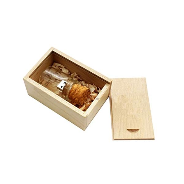 UFARID Driften Flasche USB3.0 Flash-Laufwerk Memory Stick Transparenter USB-Stick mit Holzkiste Werbegeschenke Für Computer, Car-Audio usw. (16GB) – Bild 3