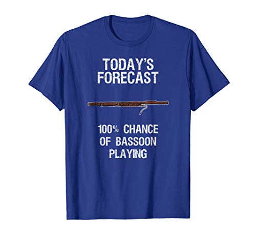 Bassoon T-Shirt - Funny Today's Forecast Bassoon Player