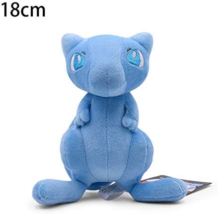 LEWIS1205 Animals Stuffed Pillow Lapras Jigglypuff Dragonite Snorlax Psyduck Ditto Squirtle Bulbasaur Charizard Togepi Cubone Plush Toy Soft Stuffed Doll-Mew