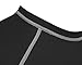 Rash Guard for Men Compression & Base Layer Shirt (Black - White Stitching Medium)