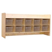 Contender C51401F Wall Locker & Cubby Storage w/10 Translucent Trays, Assembled