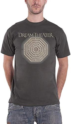FZYN Dream Theater T Shirt Maze Labyrinth Band Logo Mens Grey