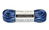 Blue Camouflage 96 Inch Waxed Skate Lace - Derby Laces for Roller Derby, Hockey and Ice Skates, and Boots