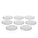 Hosley's Set of 8 Clear Glass Pillar Plates - 4 Inch Diameter. Ideal Gift for Weddings, Parties, Spa, Pillar Candle, Votive Candle Garden. Or as a Pedestal W1