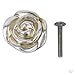 2pcs Antique Silver Rose Shape Cabinet Drawer Furniture Door knob Handle Pull Hardware 33mm