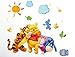 Wall Sticker Decal Winnie The Pooh and Friends for Kids Bedroom Nursery Daycare and Kindergarten Mural Home Decor DIY Self Adhesive Removable