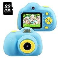 Best Birthday Gifts for Boys Age 3-8,OMWay Kids Digital Video Camera for Boys,Toys for Boys 4 5 6 7 8 Year Old,8MP HD Camcorders,Blue(32GB SD Card Included).