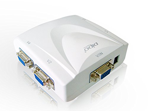4 Port VGA Splitter Box 1 PC to 4 LCD CRT Monitor