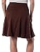 Alki'i Bella Skirt with multi panel scallop seam and Elastic Waistband , Brown M