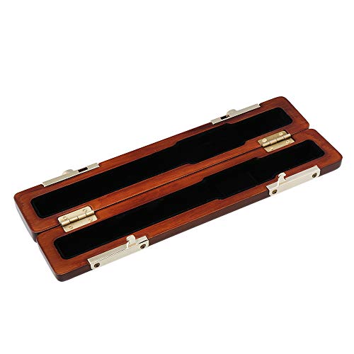 Solid Wood Flute Headjoint Case 25CM Long Musical Parts Flute Mouthpiece Case (Maroon)
