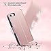 iPhone 8 Case, iPhone 7 Case, ULAK Premium PU Leather iPhone 8 Wallet Case with Kickstand Card Holder ID Slot and Hand Strap Shockproof Protective Cover for Apple iPhone 7/8 4.7 Inch, Rose Gold Floral